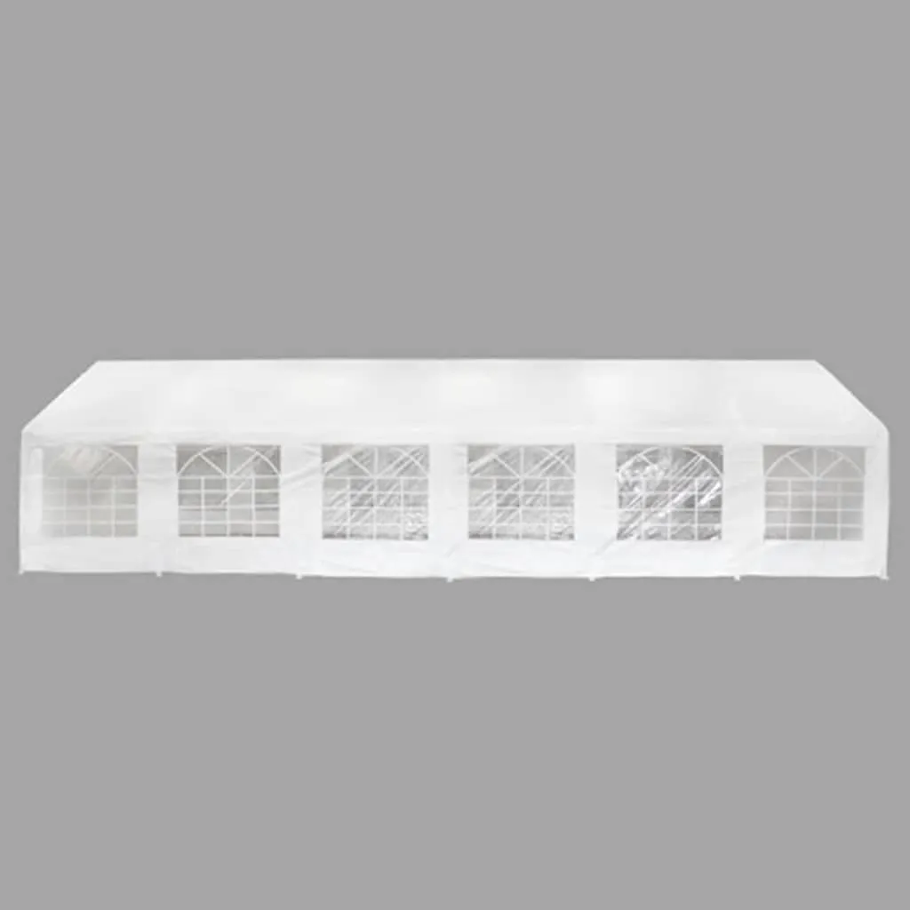 Outdoor Partyzelt 12x6 m Weiß mit Stahlrahmen und UV-beständiger Zeltplane