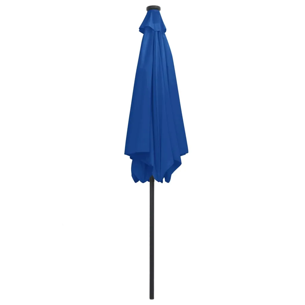 Sonnenschirm Azurblau 300 x 240 cm mit LED und Kurbel