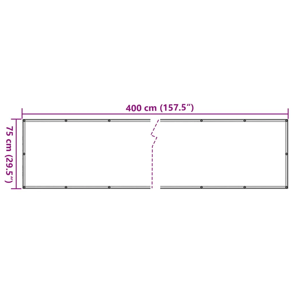 Wasserdichter Balkonsichtschutz 75 x 400 cm Beige