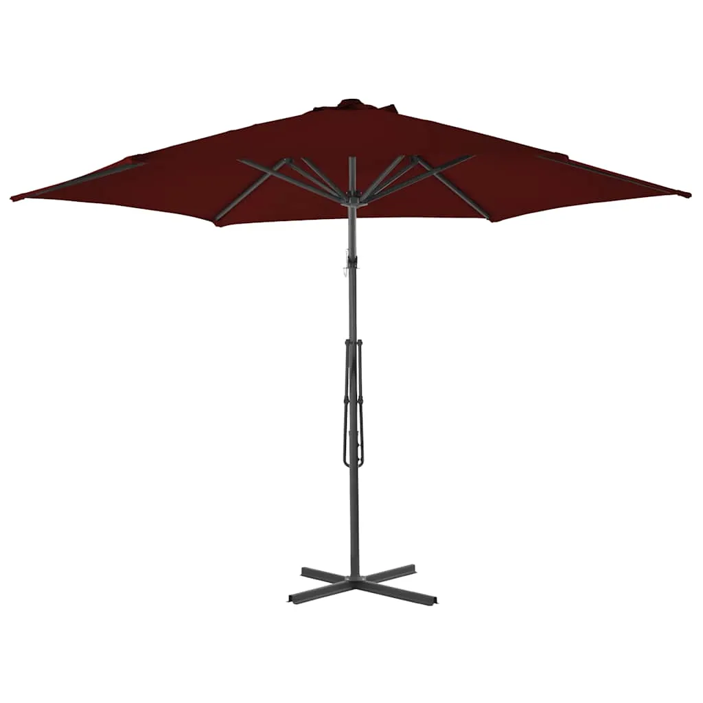 Eleganter Gartenschirm 300 x 230 cm in Bordeauxrot