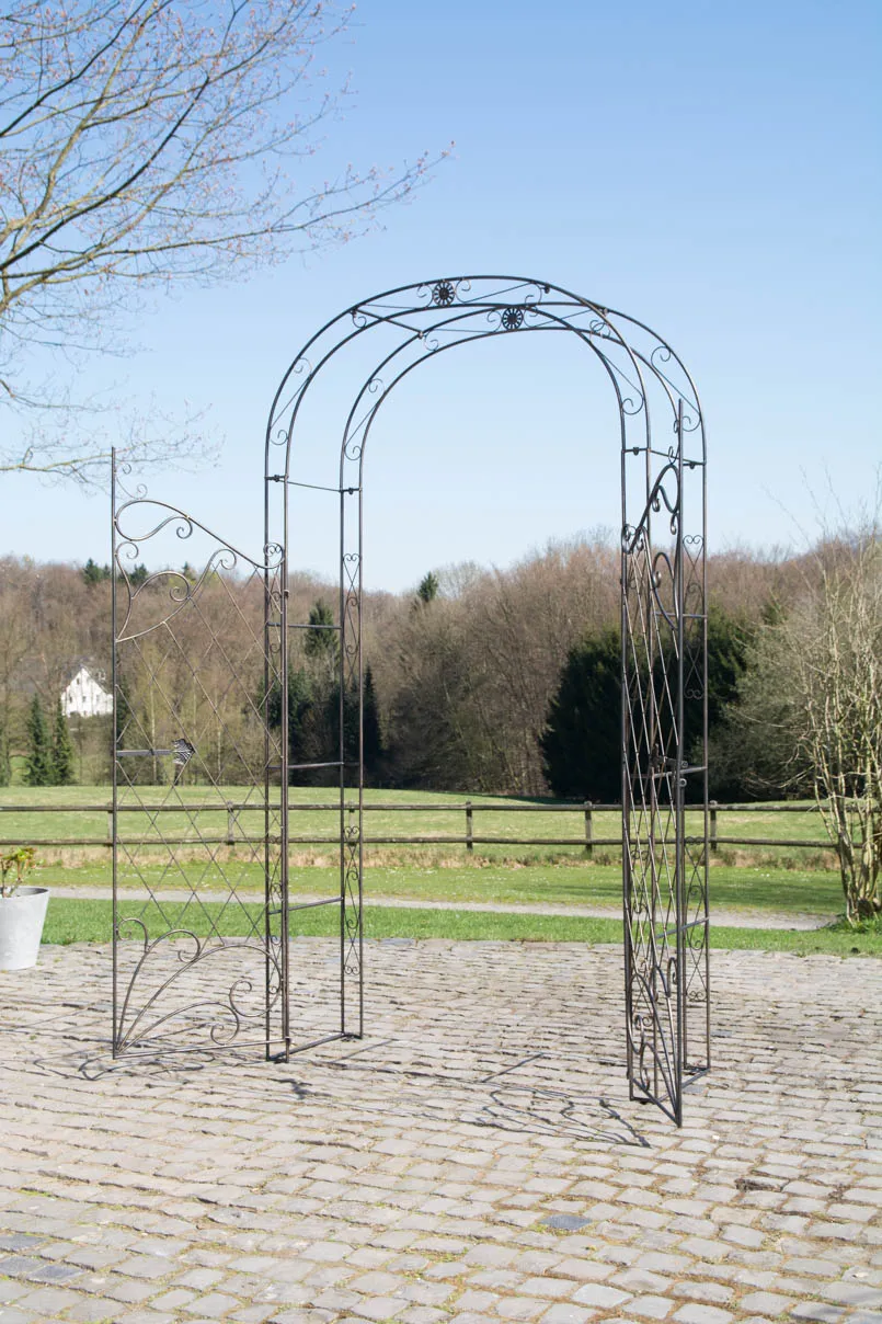 Rosenbogen Melissa mit Tor 220x120x40 cm Bronze