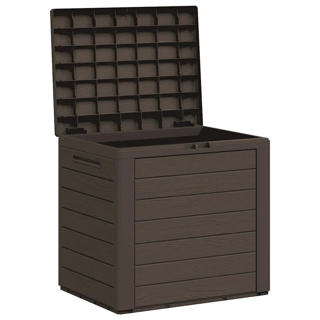 Gartentruhe Braun 58,5x46x55 cm Polypropylen