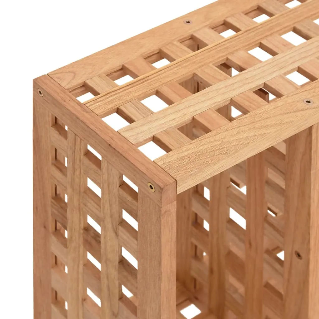 Wandregal aus Massivholz, Walnuss Finish 49x15x49 cm
