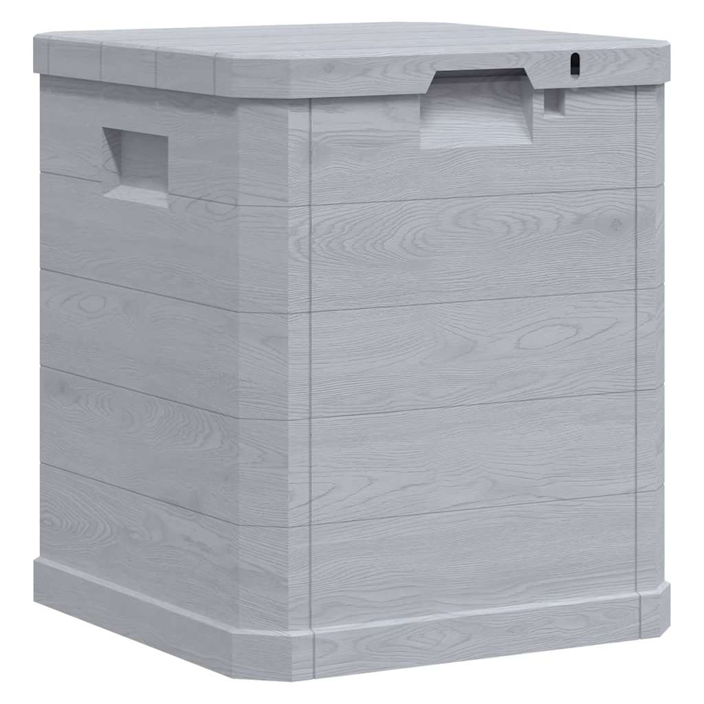 Gartenbox Kunststoff in Holz-Optik Hellgrau 42,5x44x50 cm
