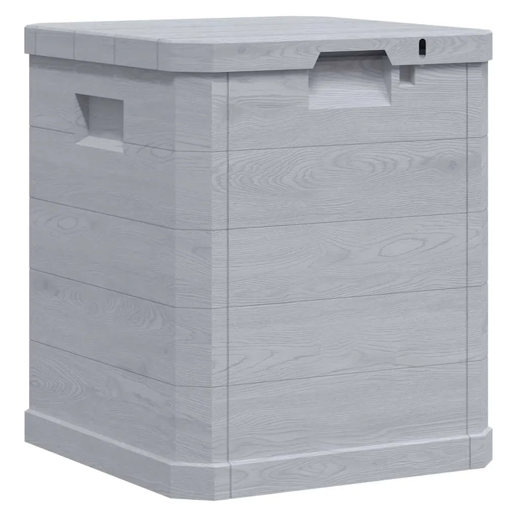 Gartenbox Kunststoff in Holz-Optik Hellgrau 42,5x44x50 cm