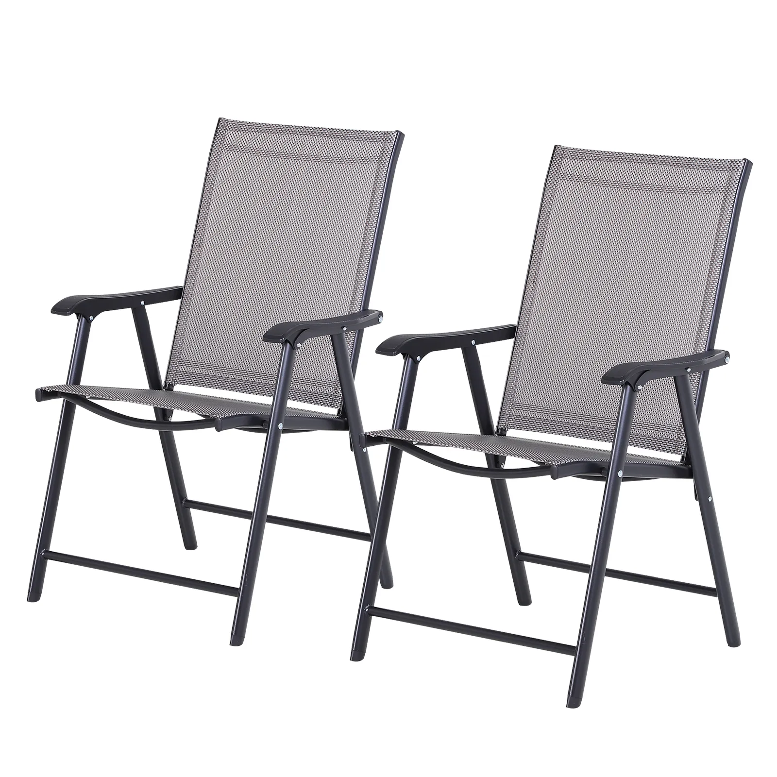 Klappstuhl-Set Grau 58B x 64T x 94H cm