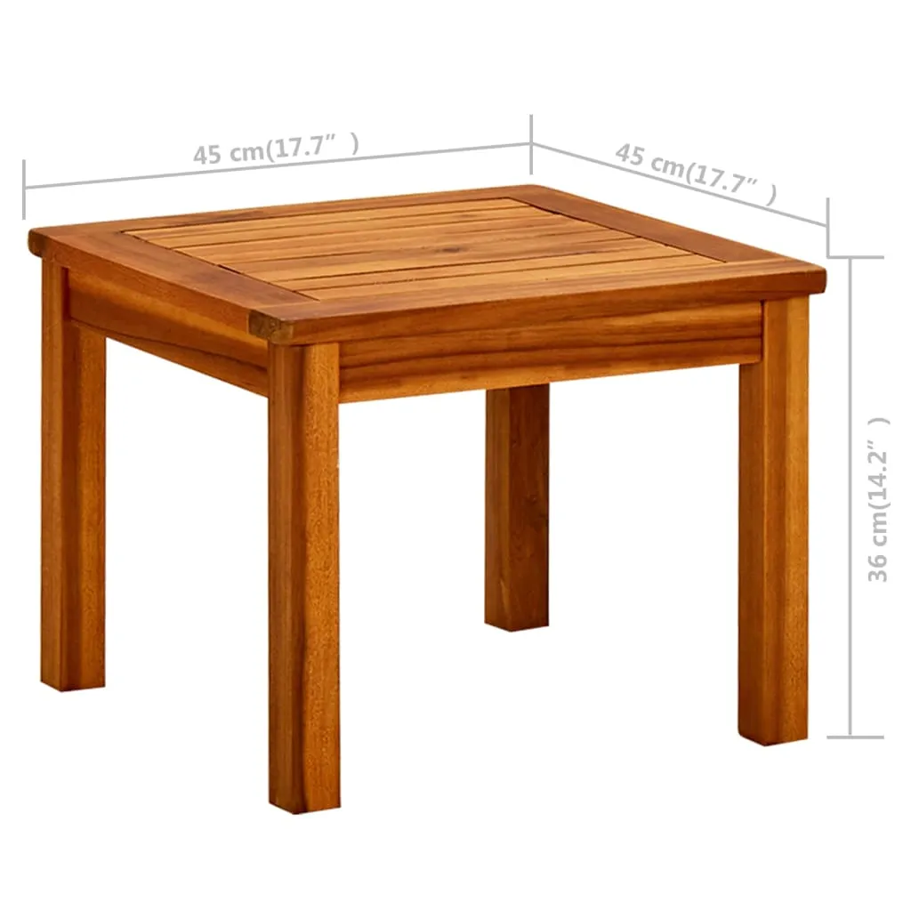 Stilvoller Couchtisch aus Echtholz 45x45x36 cm, Naturöl-Finish