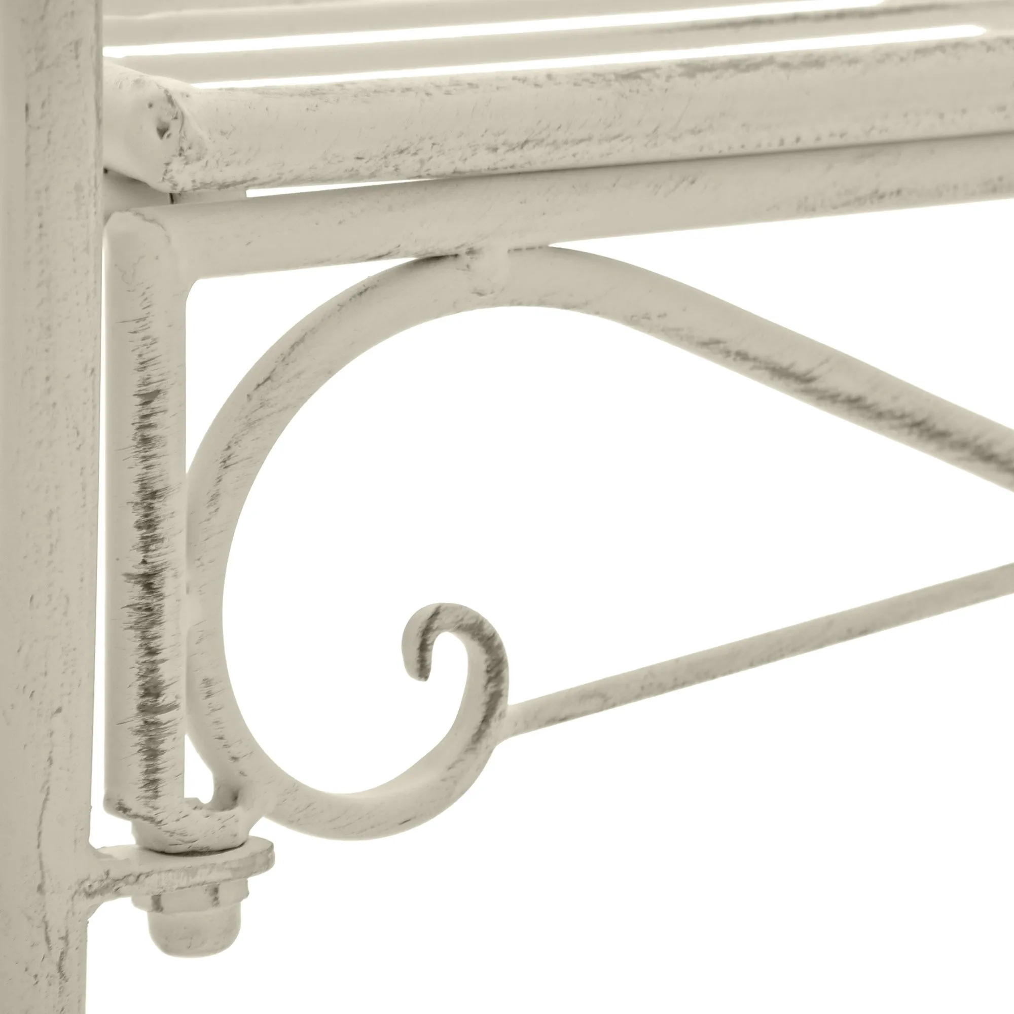 Gartenbank Minna 128x46x94 cm antik-creme