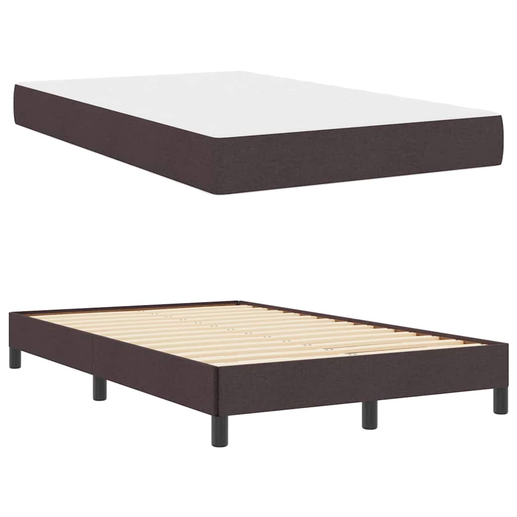 Boxspringbett Holzwerkstoff Dunkelbraun 120x190 cm Matratze mittel