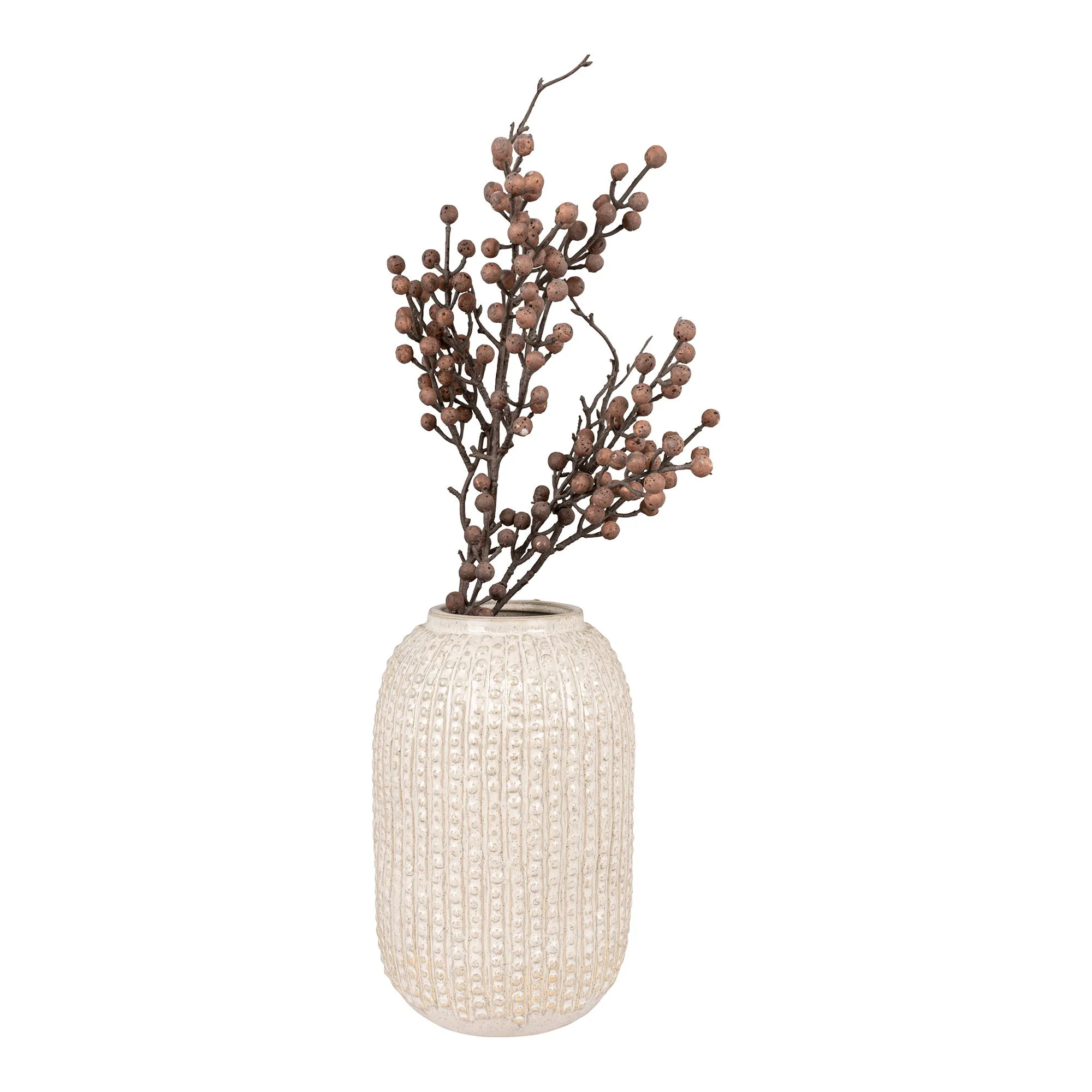 tinkaro Vase Steingut Beige