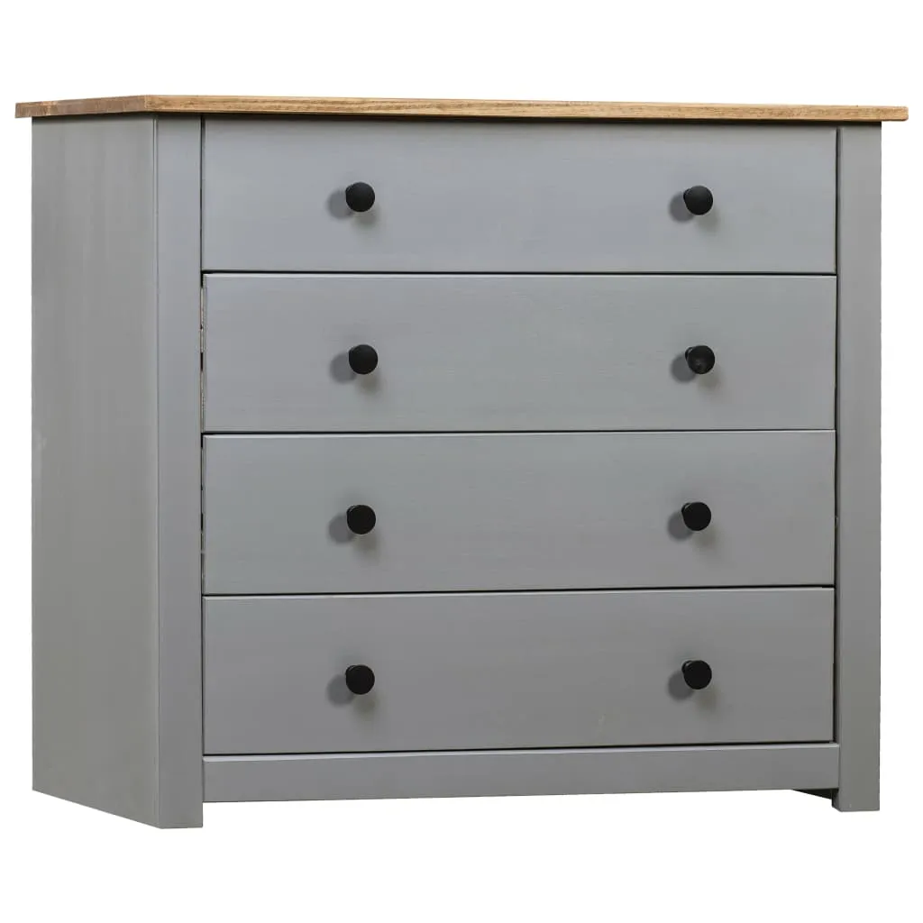 Sideboard Grau 80x40x73 cm Kiefernholz Panama