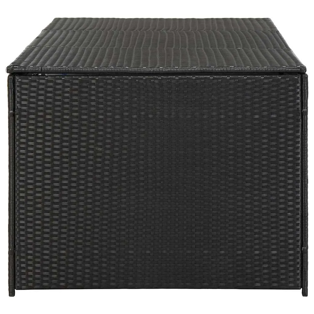 Aufbewahrungsbox Poly-Rattan 180x90x70 cm Schwarz
