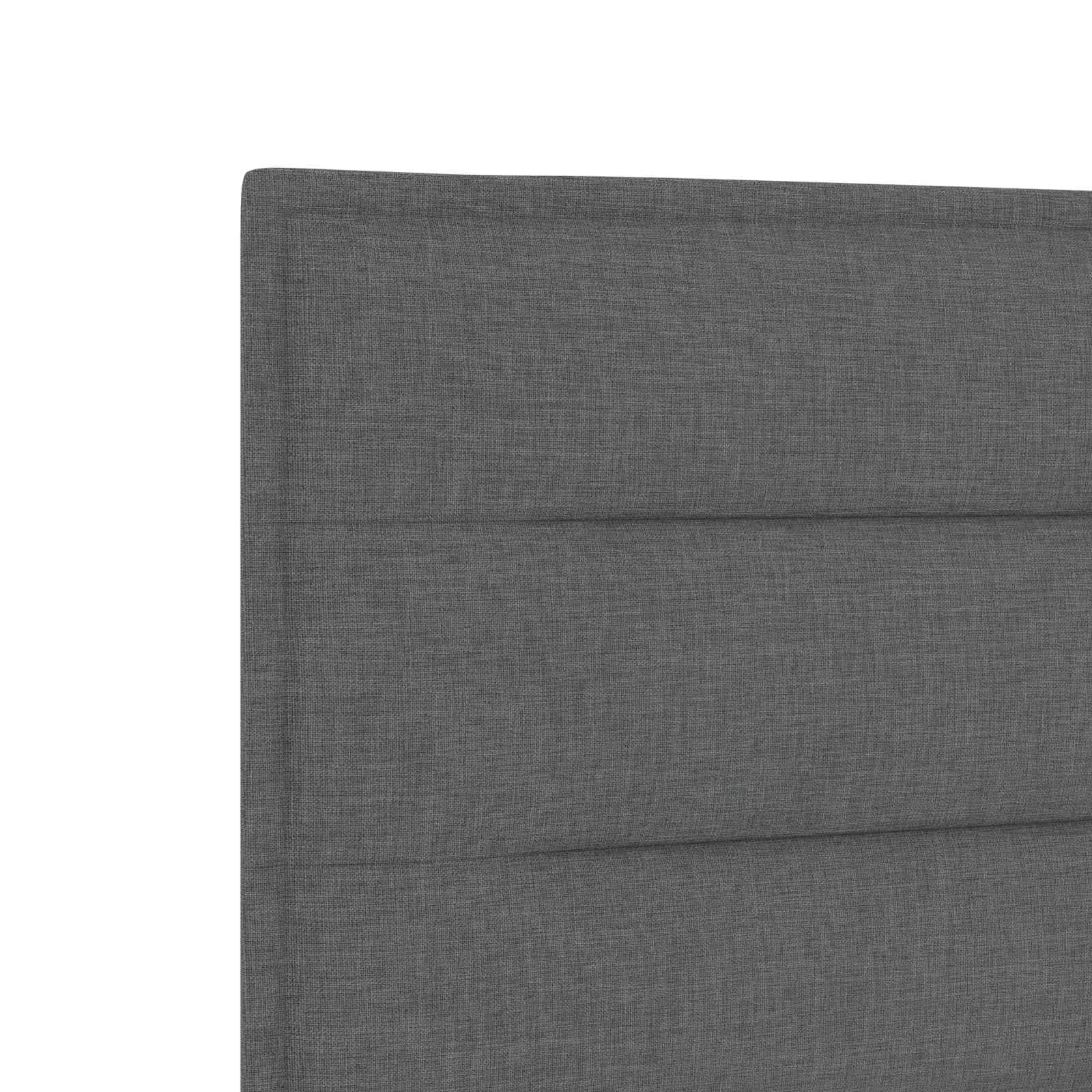 Boxspringbett 200x200 cm Dunkelgrau mit verstellbarem Kopfteil