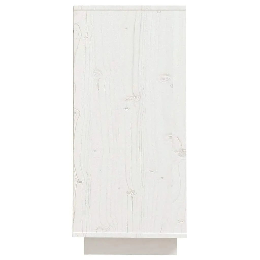 Sideboard Weiß 60x34x75 cm Massivholz Kiefer