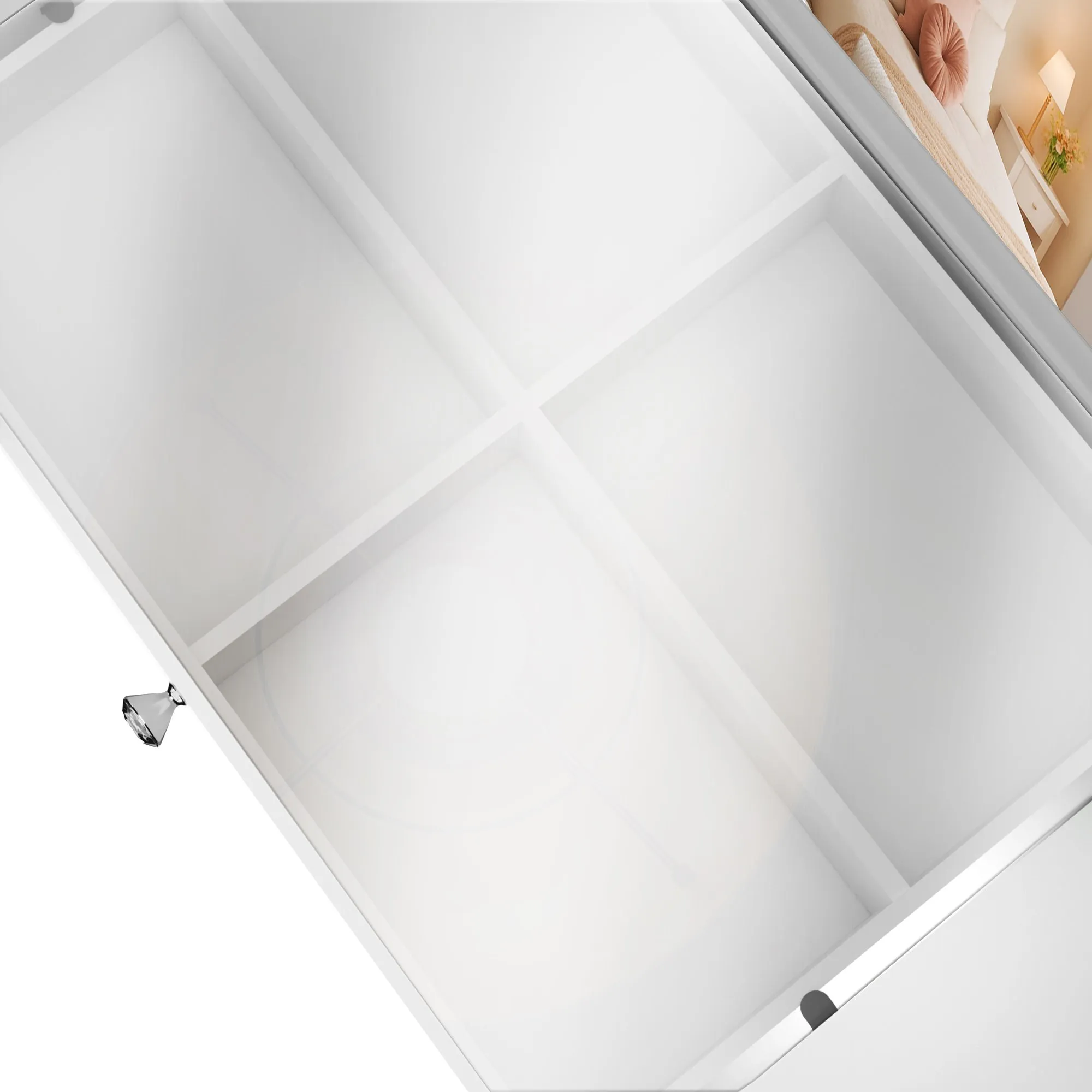 Schminktisch Attalla 150x55x155 cm weiß