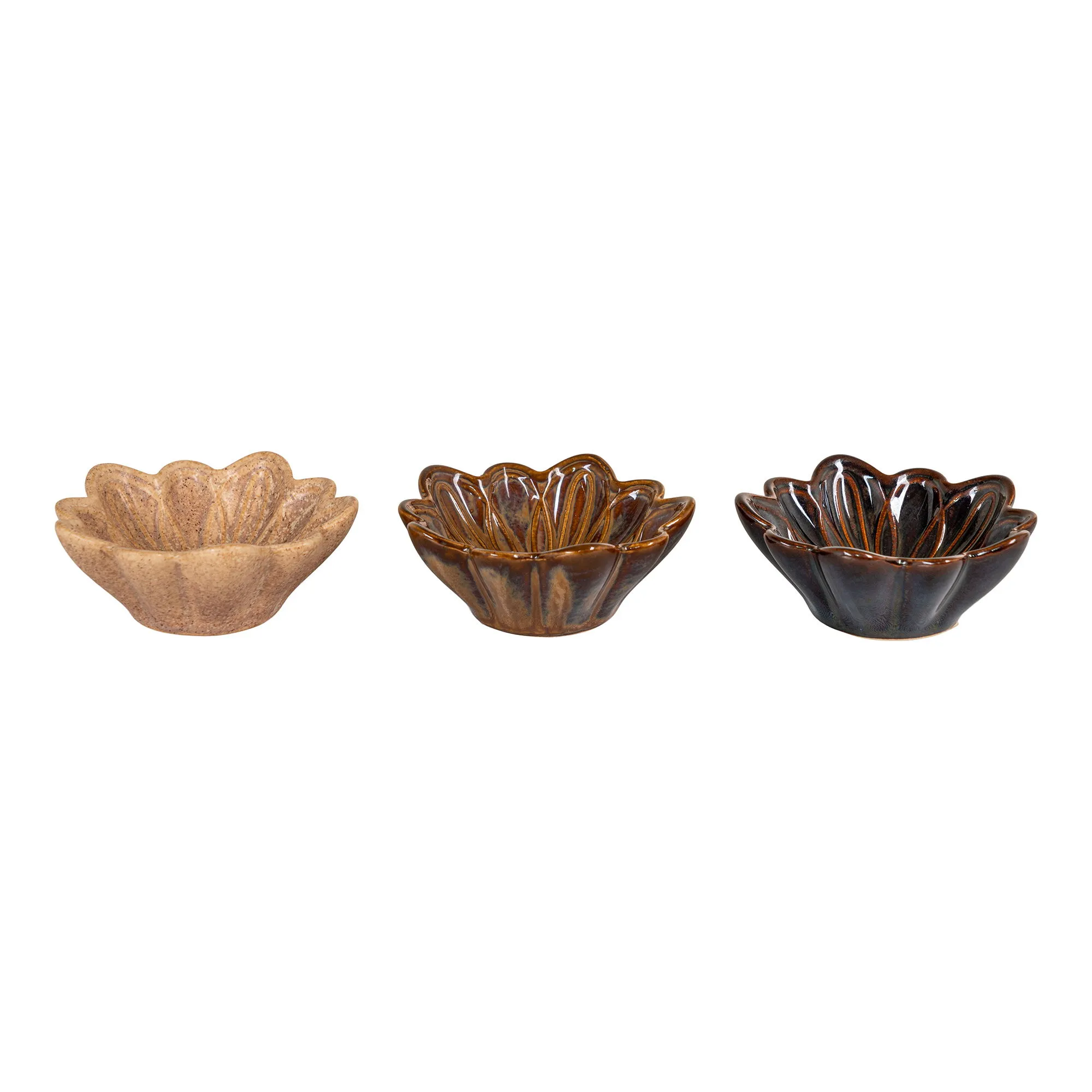 tinkaro Schale Keramik Beige / Braun / Dunkelbraun