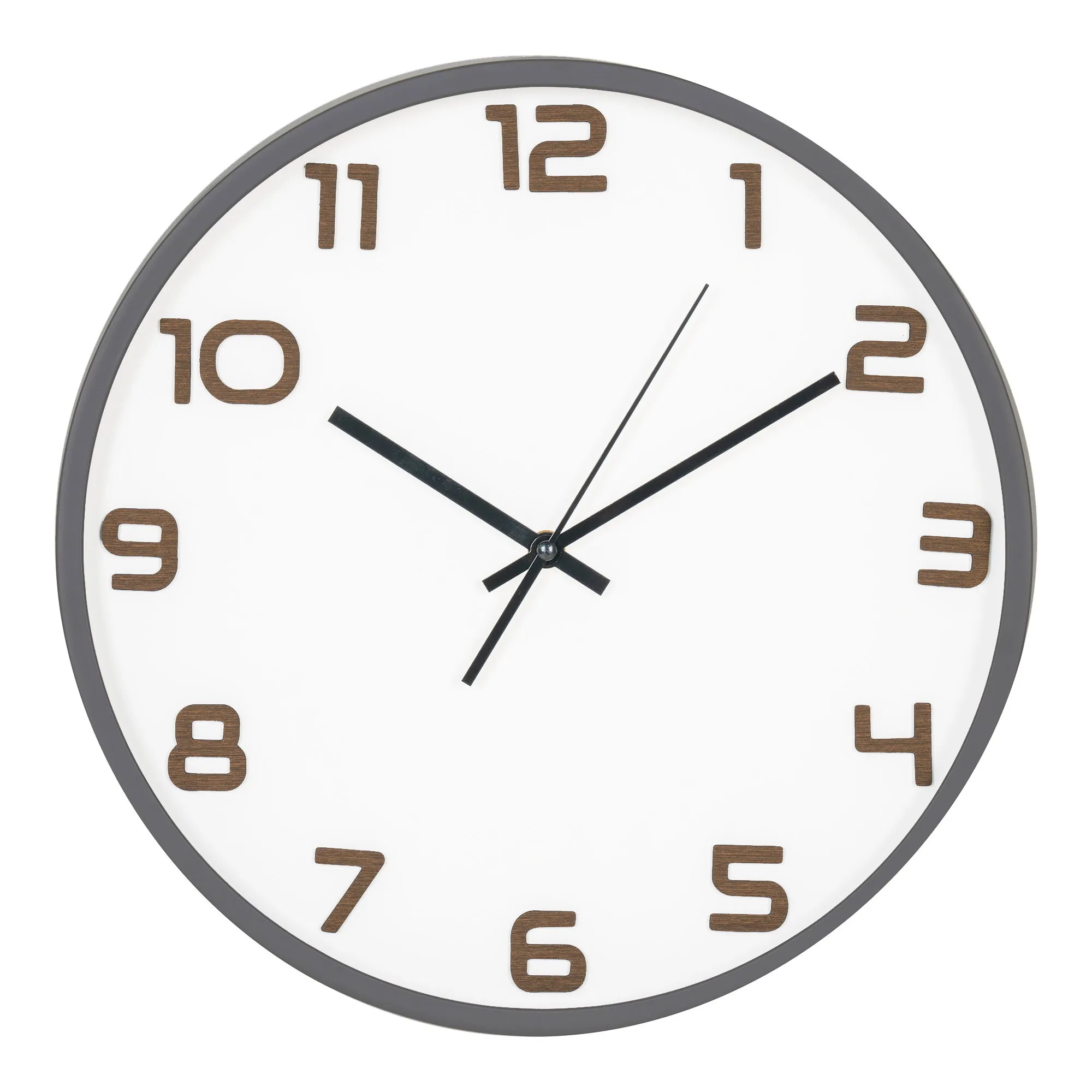 tinkaro Greenwich Wanduhr lautlose Bewegung ø35 cm Grau
