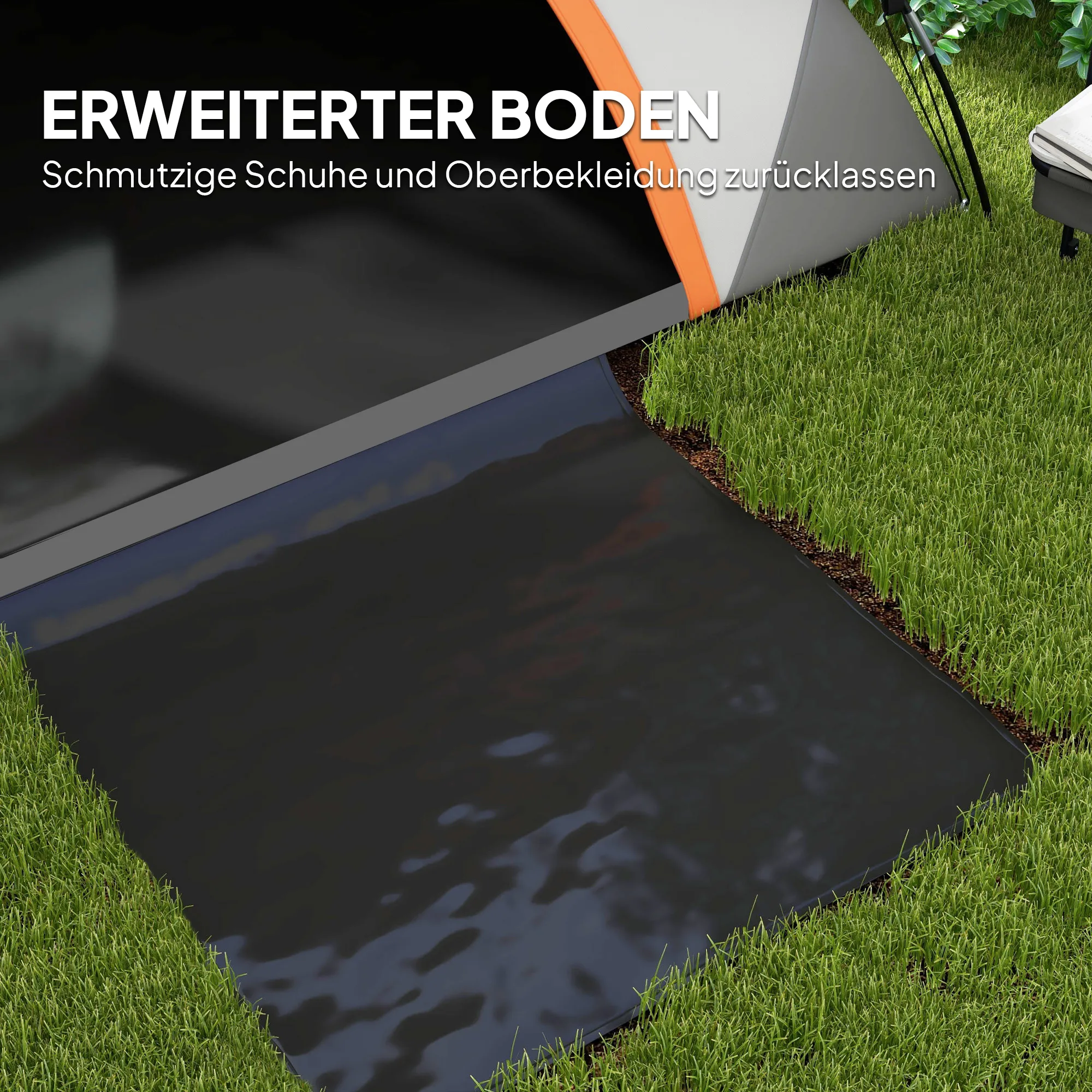 Campingzelt 2 Personen 210x150x110 cm Rostrot