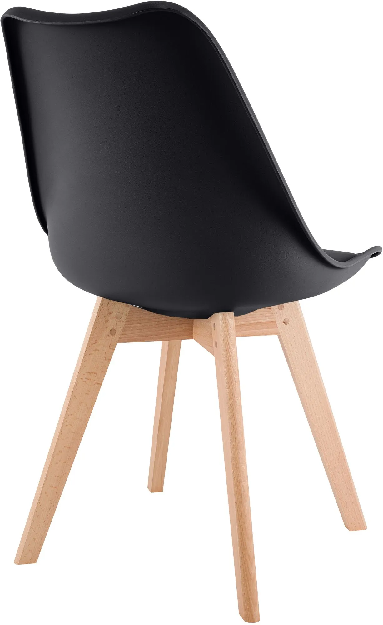 Esszimmerstuhl Linares 83x49x50 cm Schwarz Kunstleder