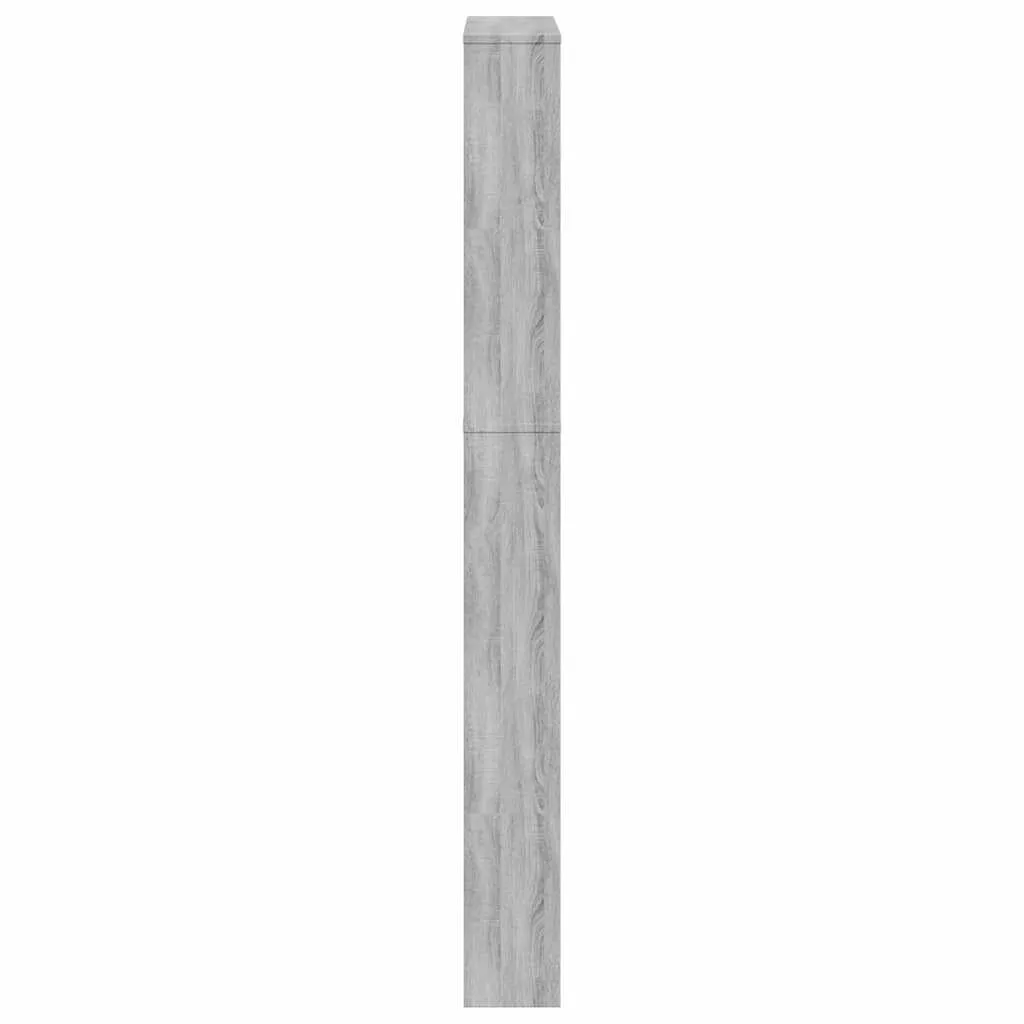 Moderner Schuhschrank Grau Sonoma 63x17x169,5 cm mit 5 Kippfächern