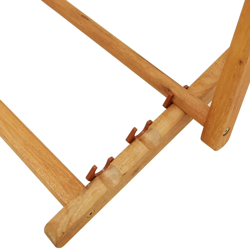 Strandstuhl aus massivem Holz Grün 60 x (112/119/127) x (81/88,5/95) cm