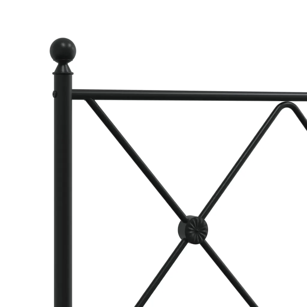 Klassisches schwarzes Metallbettgestell 207x112x90,5 cm