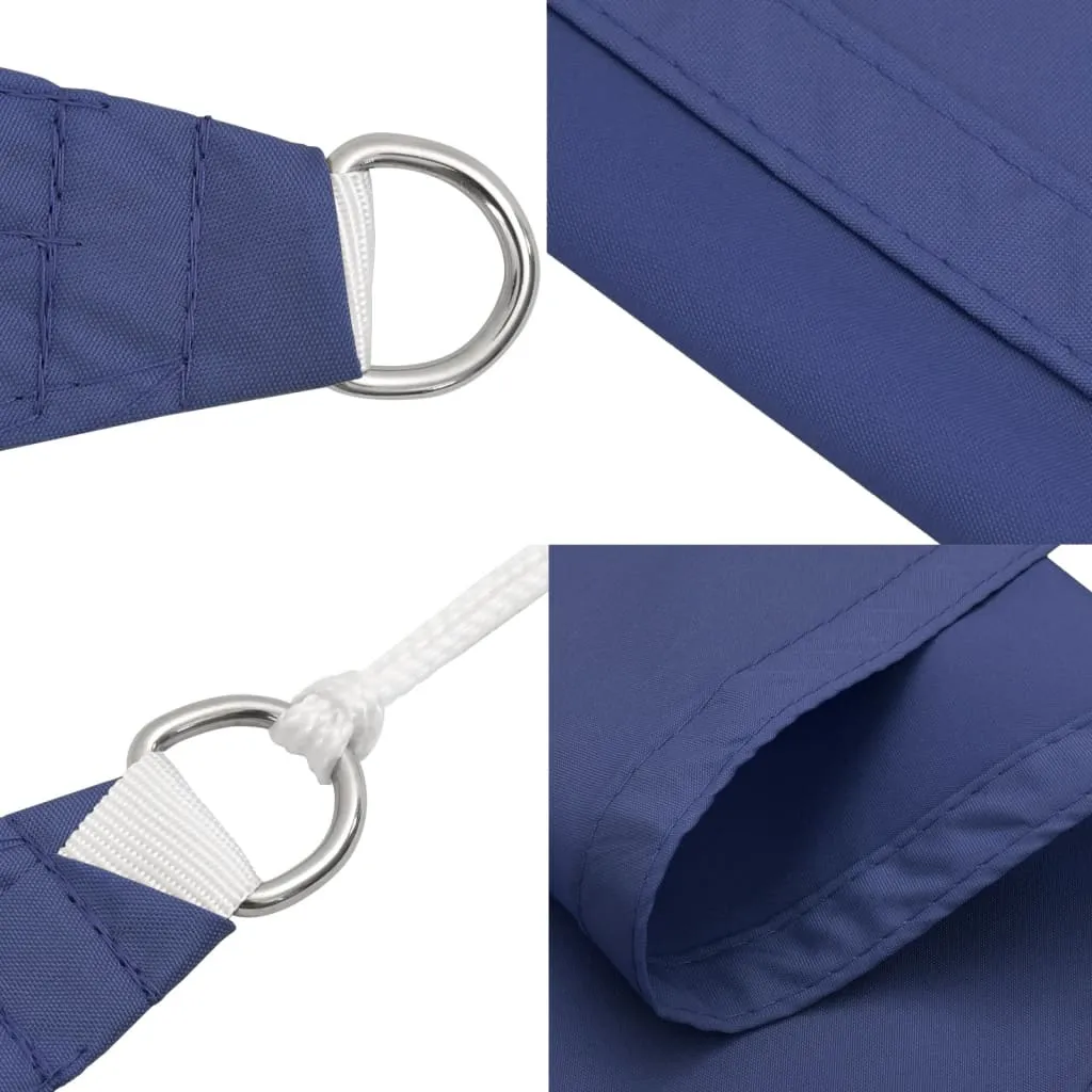 Dreieckiges Sonnensegel 4 x 4 x 4 m Blau aus PU-beschichtetem Oxford-Gewebe