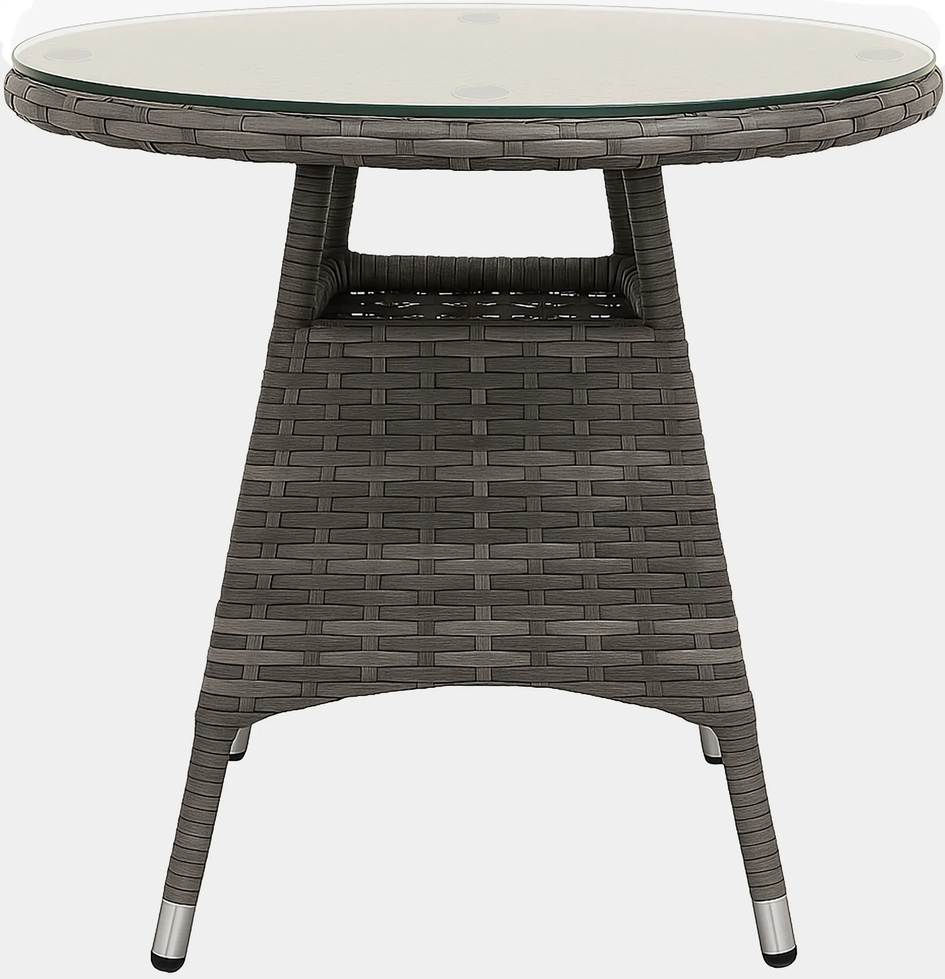 Esstisch-Loungeset Fireda 110x110x84 cm grau-meliert