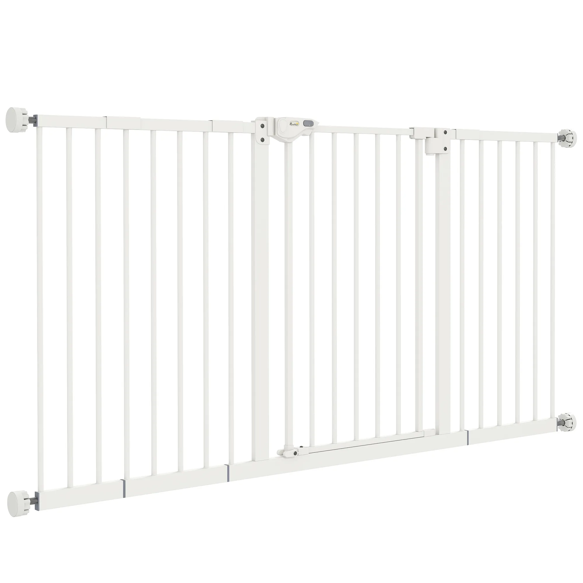 Hunde-Absperrgitter Metall erweiterbar 136x76cm Weiß