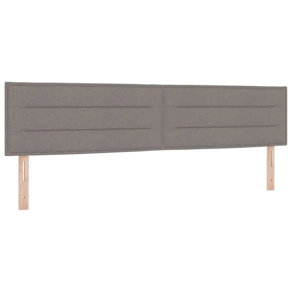 Boxspringbett 200x200 cm Massivholz Kiefer Polyester Taupe