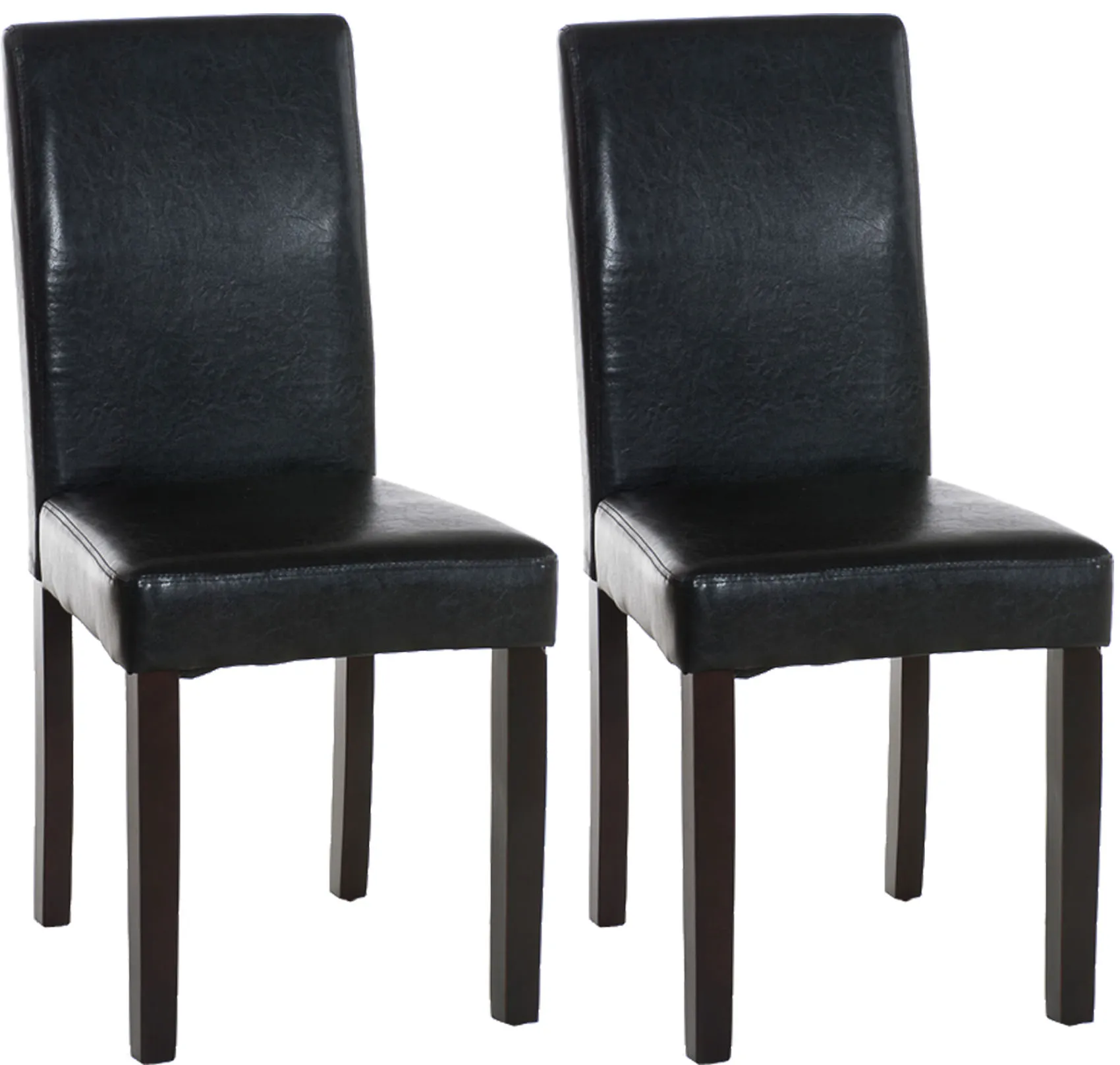Esszimmerstuhl Ina 91x41x47 cm schwarz Kunstleder