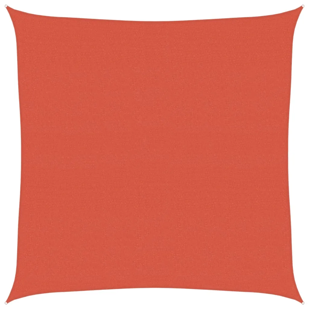 HDPE Sonnensegel 4x4 m Terracotta-Rot, quadratisch, UV-beständig