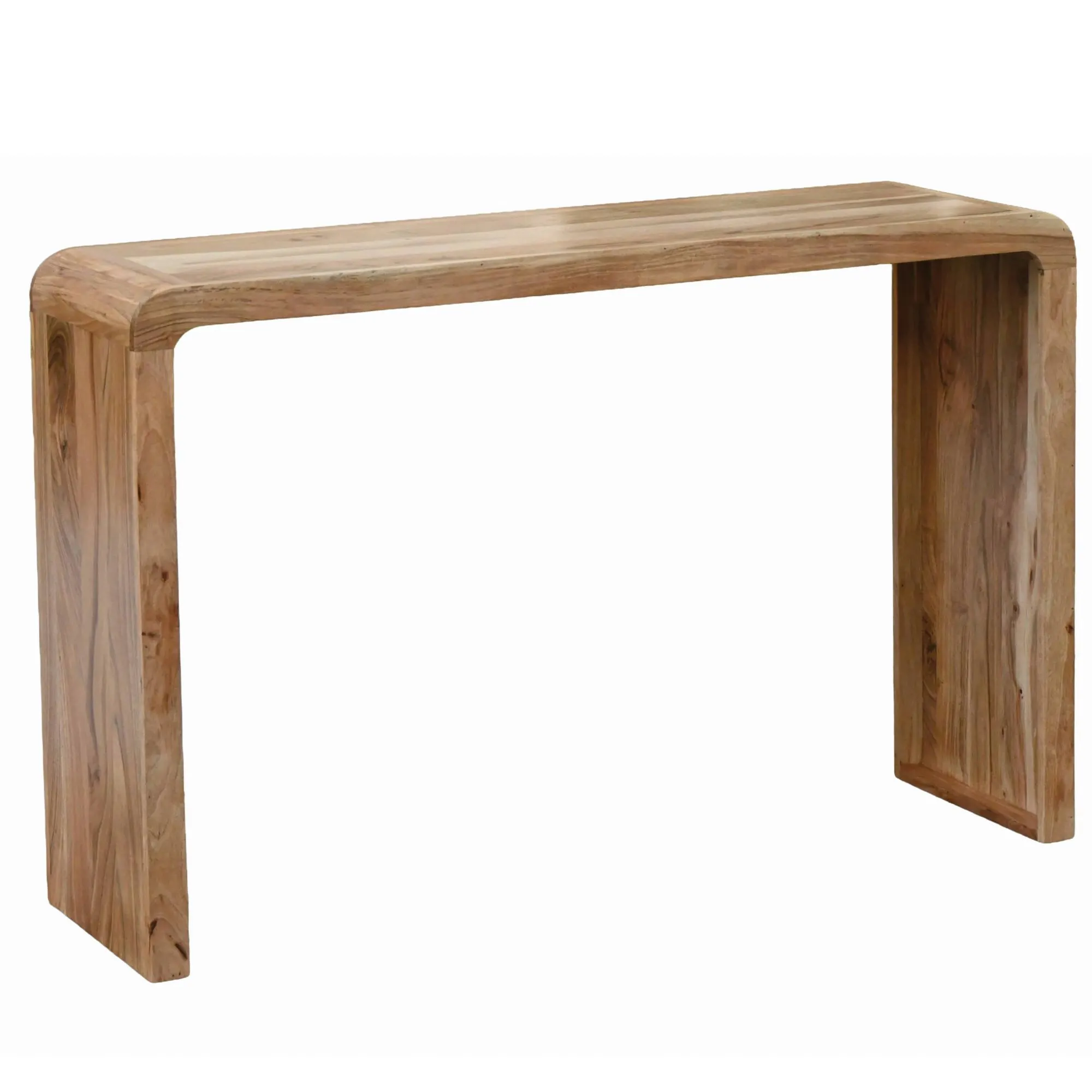 Konsolentisch Akazie Massivholz 120cm Schmal - Moderner Flurtisch Holz Anrichte - Eleganter Dielentisch Flur Massivholzmöbel Handmade