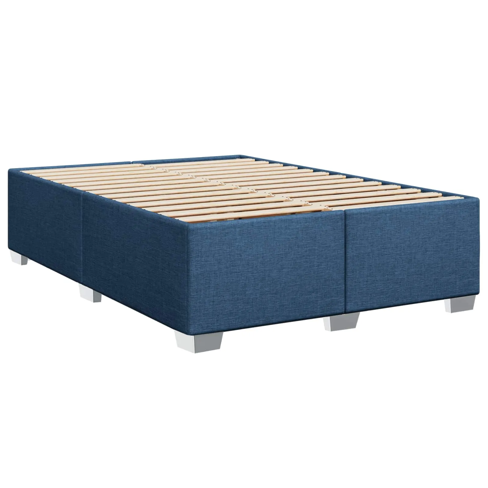 Boxspringbett 140x200 cm mit Matratze, Blau, Holzwerkstoff