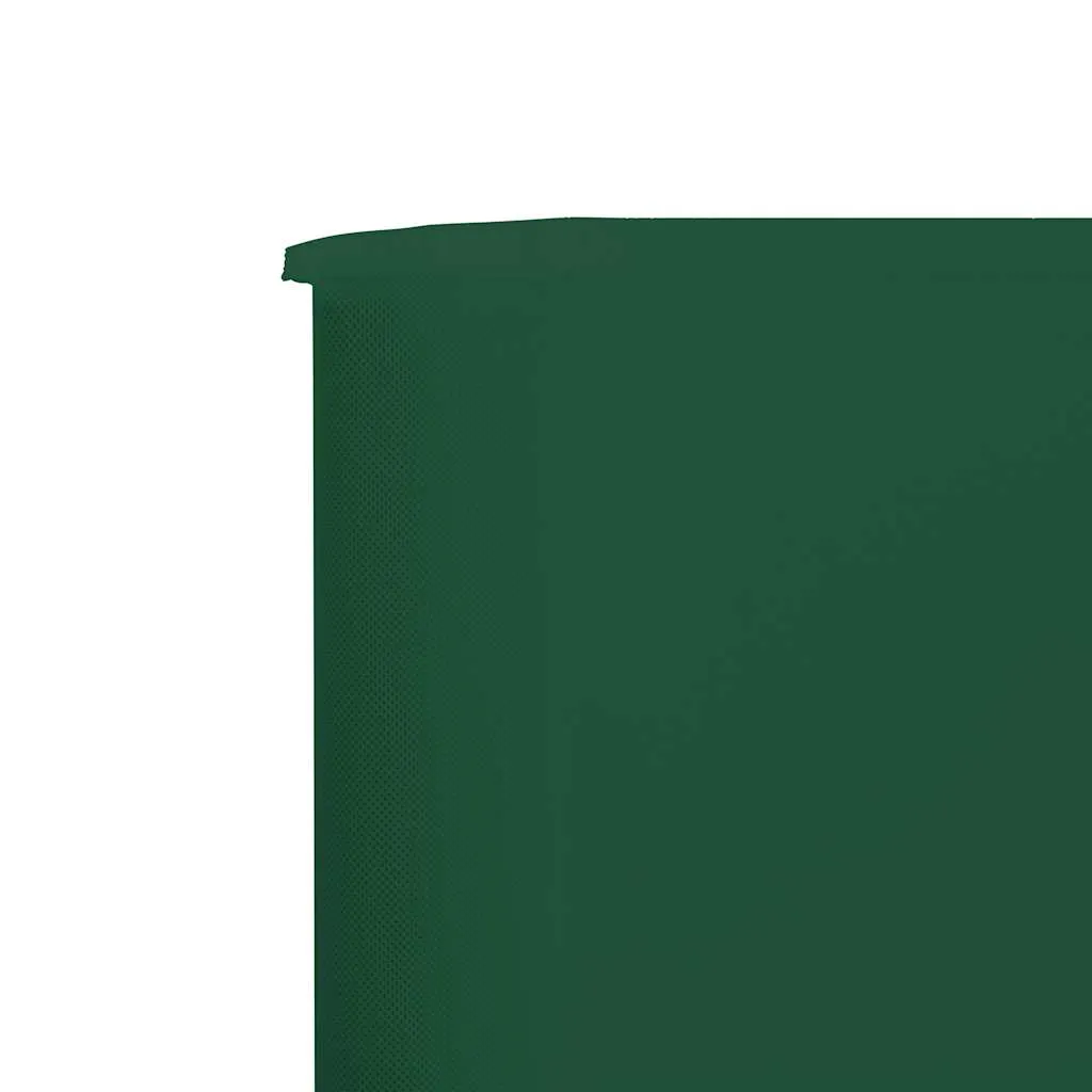 6-teiliger faltbarer Windschutz 800x80 cm Grün mit Vliesstoff und Massivholz