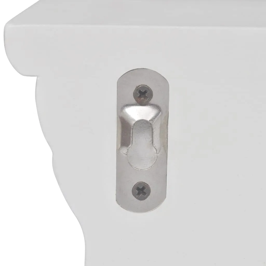 Wandregale Barockstil 61x9,5x9 cm Weiß MDF 2er-Set