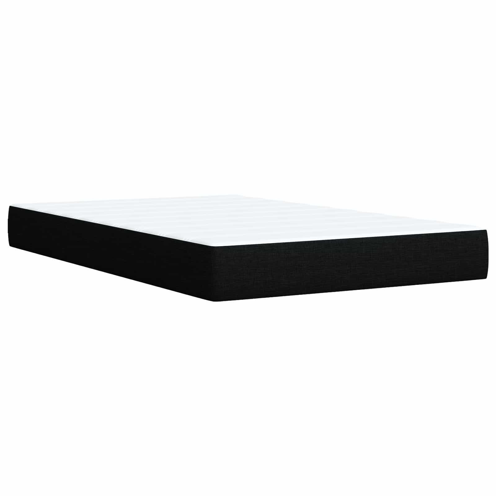 Boxspringbett 120x200 cm mit Taschenfederkern Matratze, Schwarz