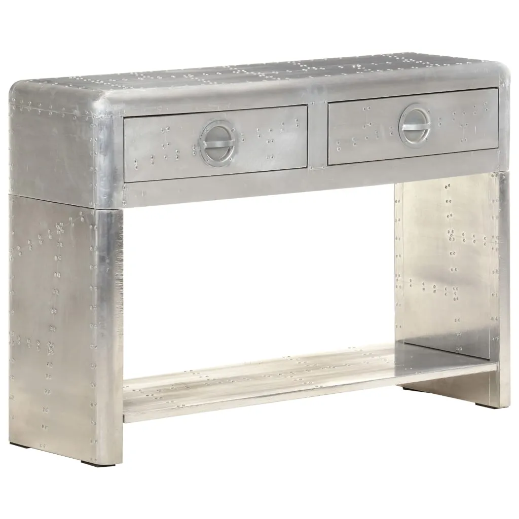 Aviator Sideboard Metall silbern 110 x 35 x 75 cm