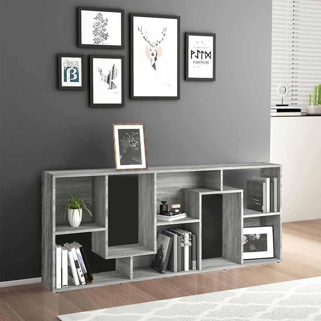 Bücherregal 67x24x161 cm in Grau Sonoma aus Holzwerkstoff