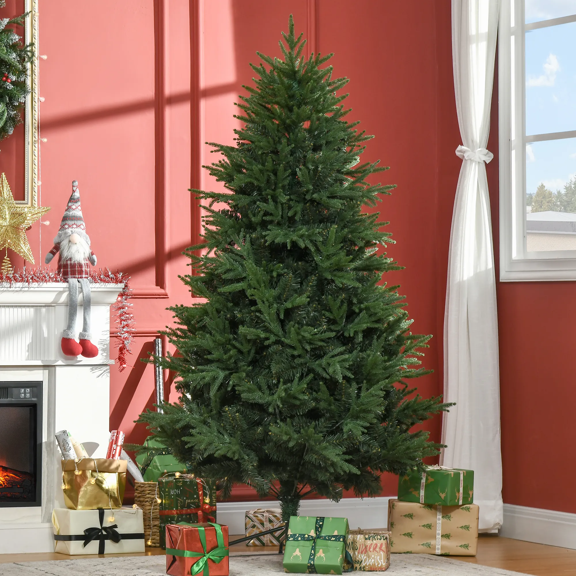 Kunsttanne Weihnachtsbaum realistisch PVC/PE, 180 cm, Grün
