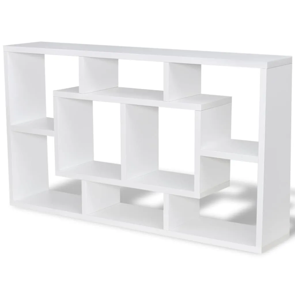 Weißes Hängeregal 85 x 16 x 47,5 cm aus melaminbeschichtetem Holzwerkstoff