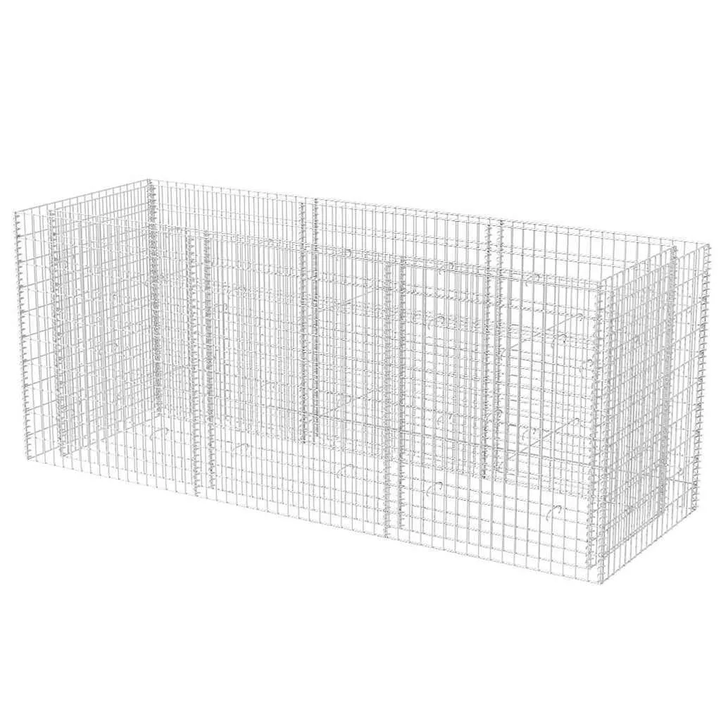 Gabionen-Hochbeet Stahl 270x90x100 cm