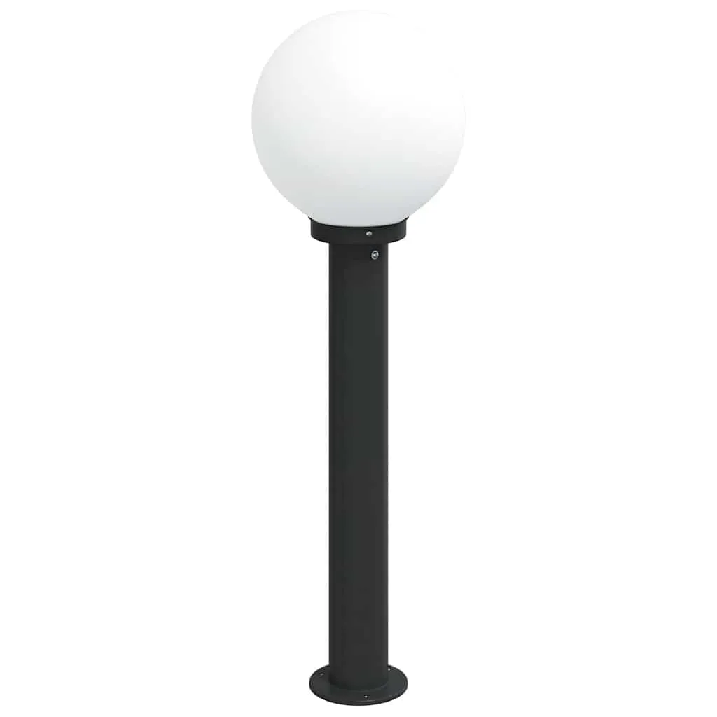 Pollerleuchte Schwarz 25 x 80 cm aus Edelstahl mit IP44-Schutz