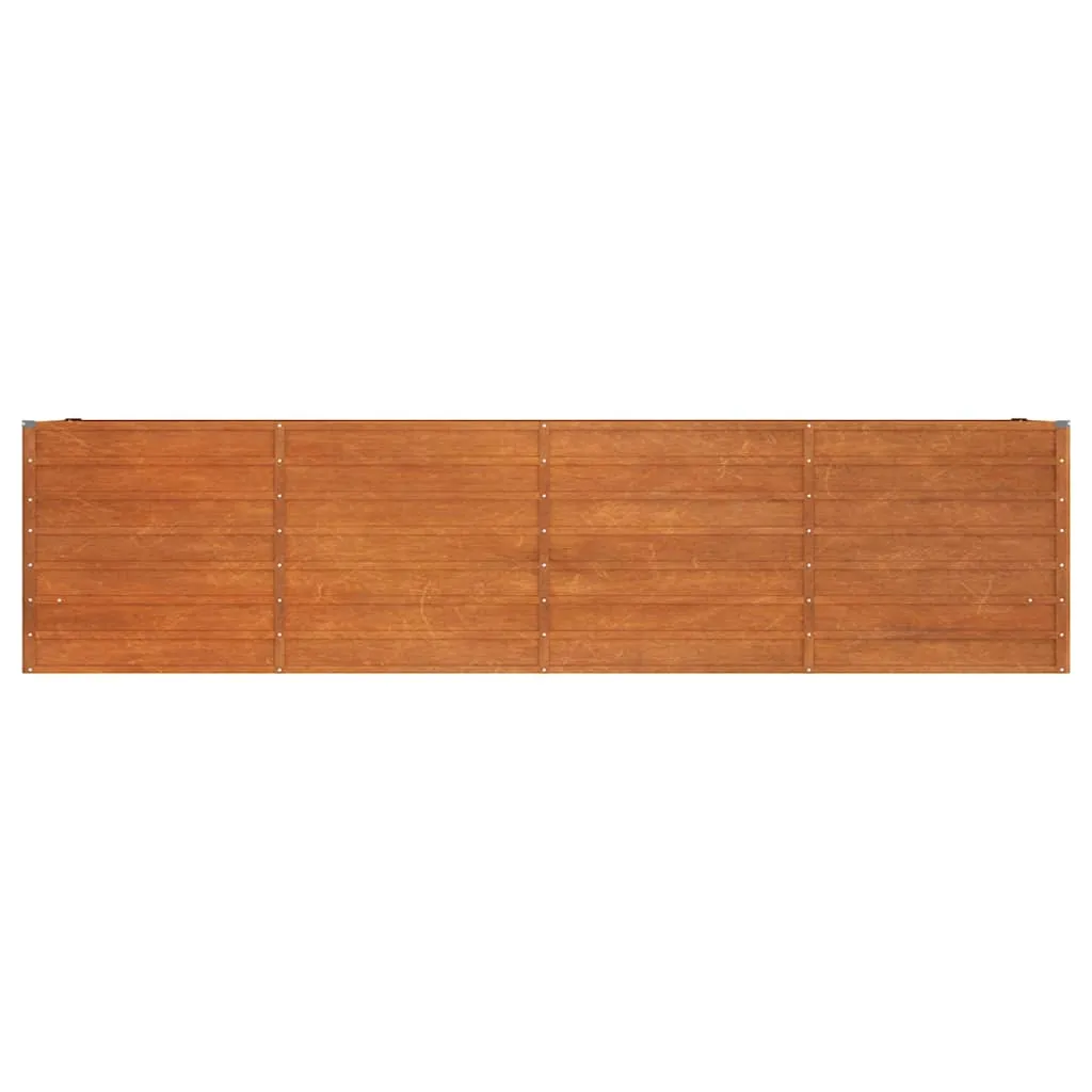 Hochbeet aus Cortenstahl 320 x 40 x 77 cm Rostig