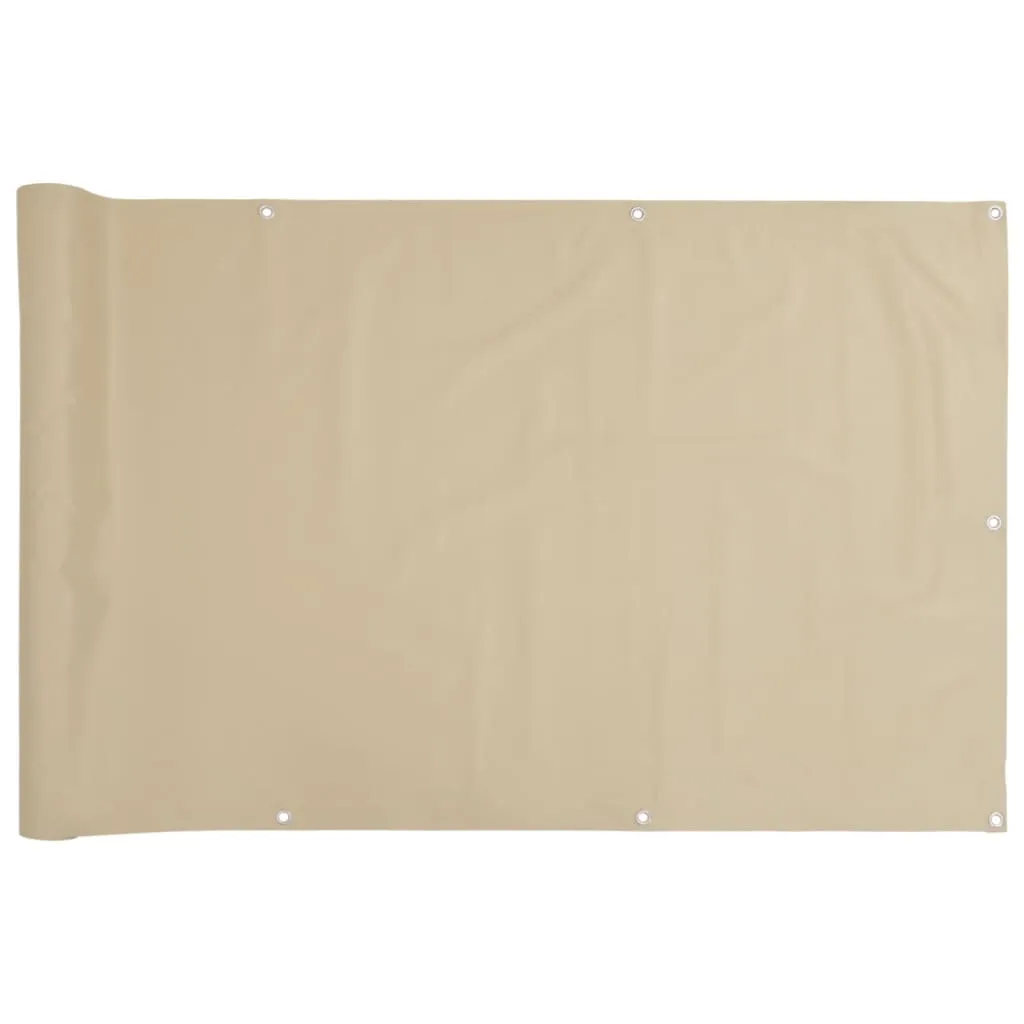 Wasserdichter Balkonsichtschutz 90 x 600 cm in Beige