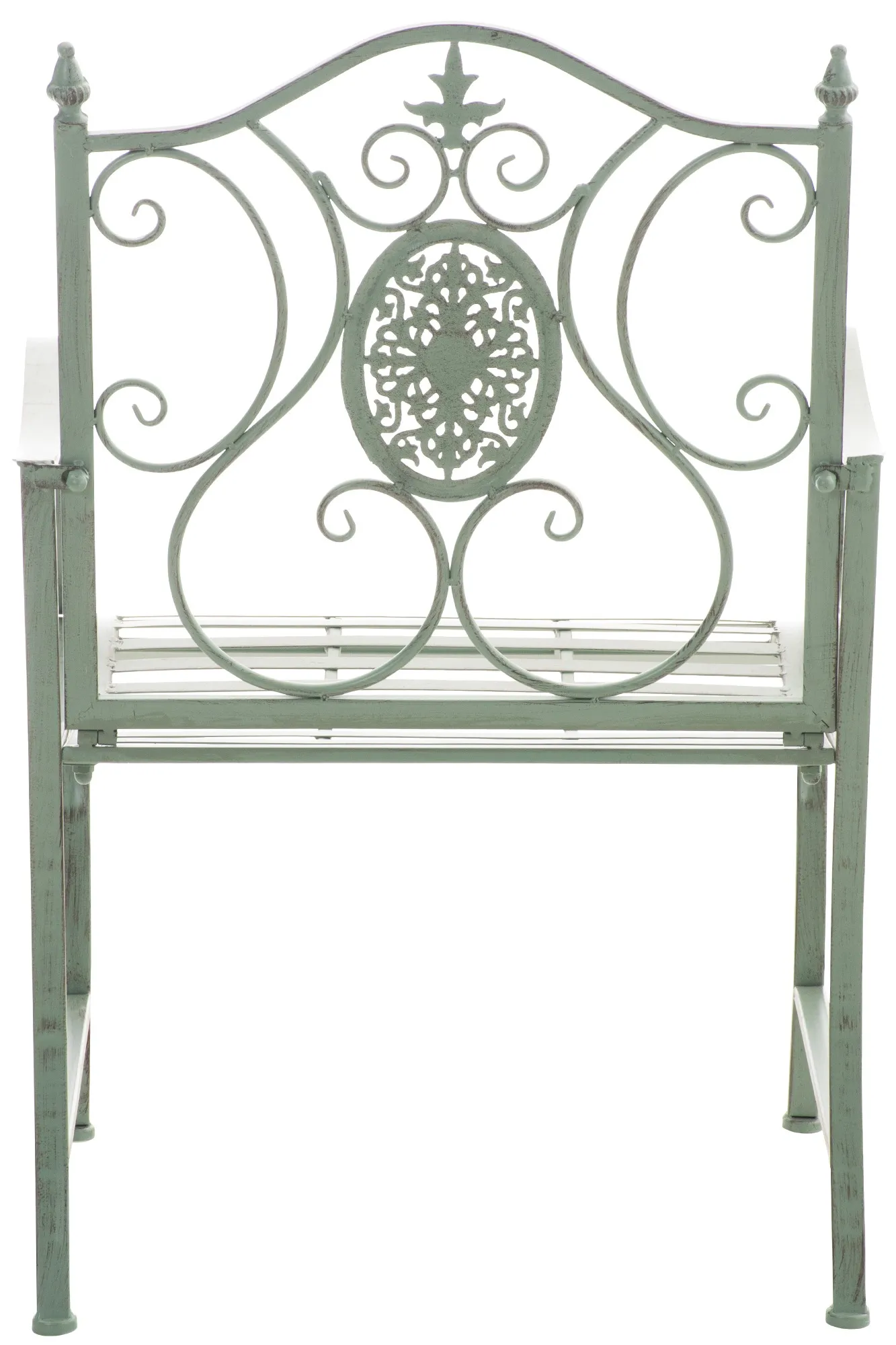 2er Set Gartenstühle Punjab 94x62x53 cm antik-grün