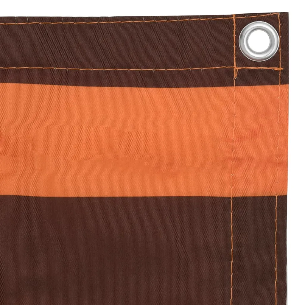Wasserdichter Sichtschutz 90 x 500 cm in Orange und Braun