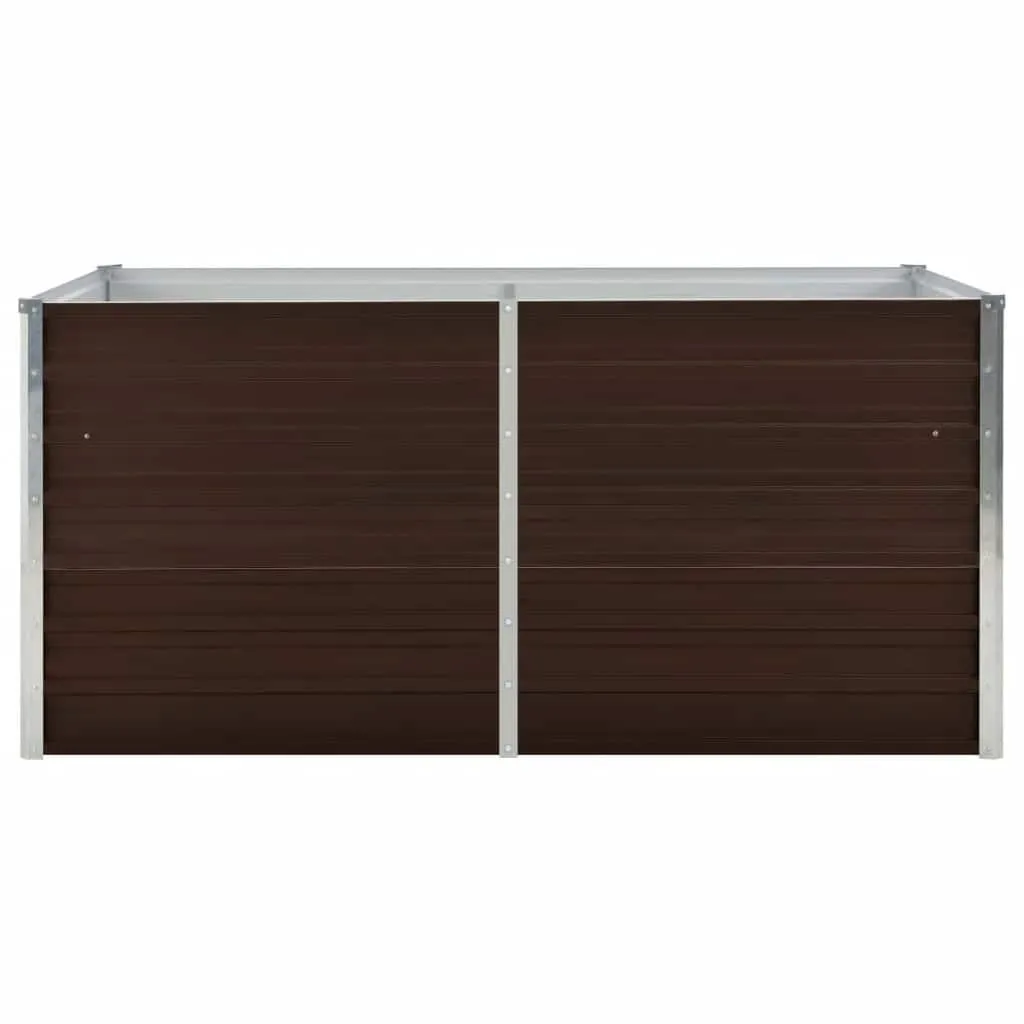 Modernes rechteckiges Hochbeet 160 x 80 x 77 cm in Braun