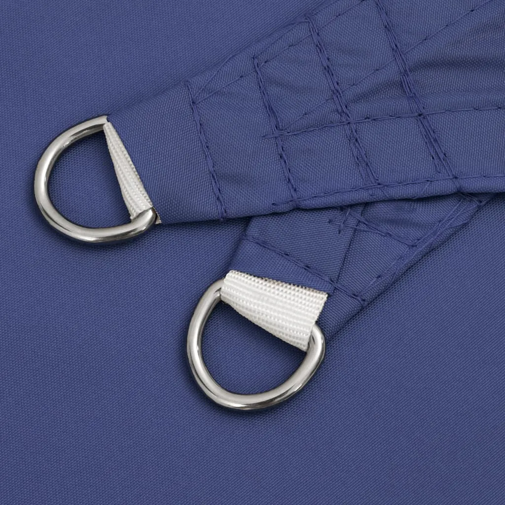 Dreieckiges Sonnensegel 4 x 4 x 4 m Blau aus PU-beschichtetem Oxford-Gewebe