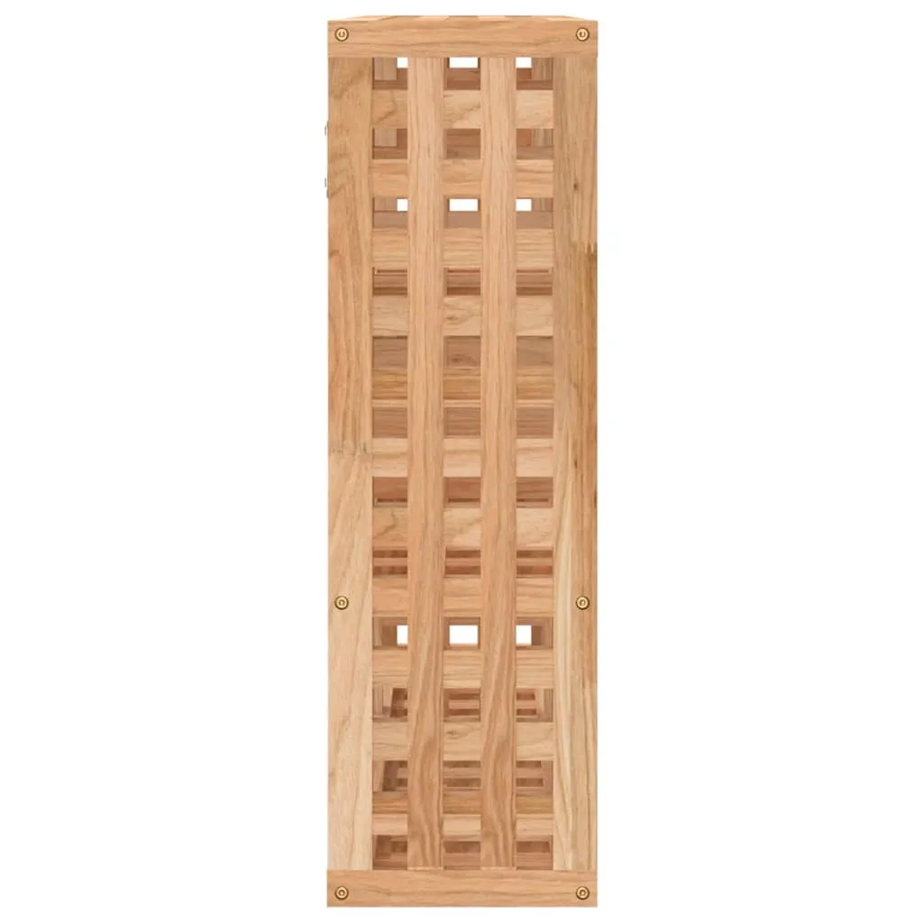 Wandregal aus Massivholz, Walnuss Finish 49x15x49 cm